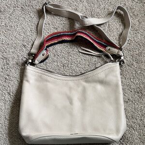 The Sak Leather Crossbody Bag with Colorful Strap